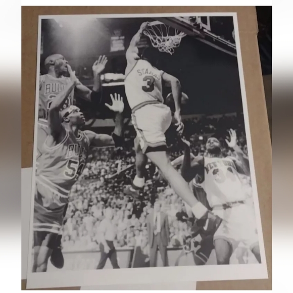 JOHN STARKS KNICKS DUNK💥 ON JORDAN & THE BULLS 8.5x11 GLOSSY POSTER BUNDLE SET! - Picture 8 of 11